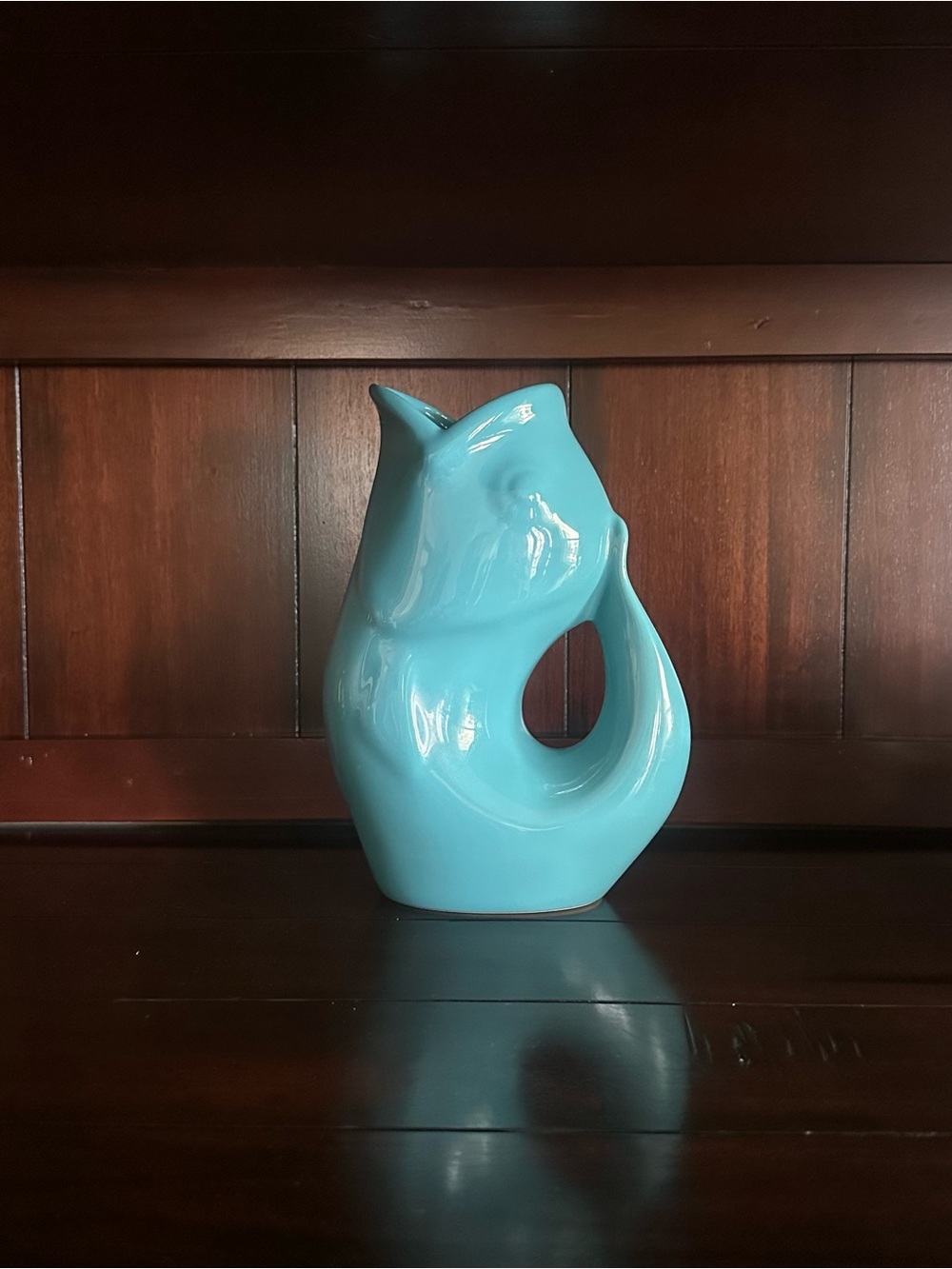 Turquoise Gurgle Ceramic Pot